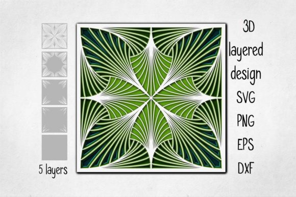 3D Layered Geometric Panel: A Versatile Design for Creatives