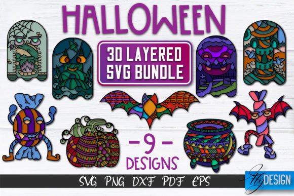 3D Layered Halloween SVG Bundle Spooky: A Versatile Digital Resource for Creative Projects