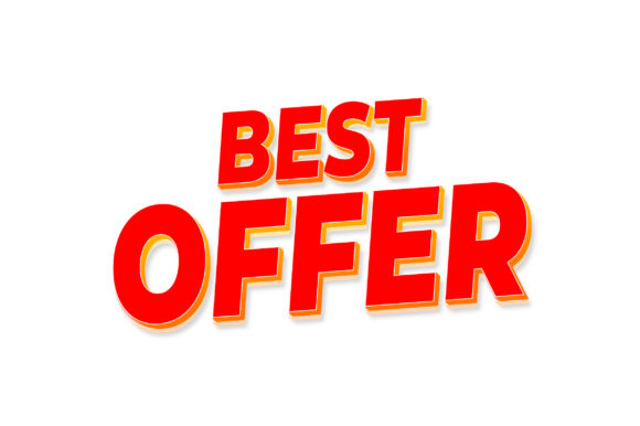 3D Text Design of Best Offer: Elevating Visual Marketing with Depth and Impact