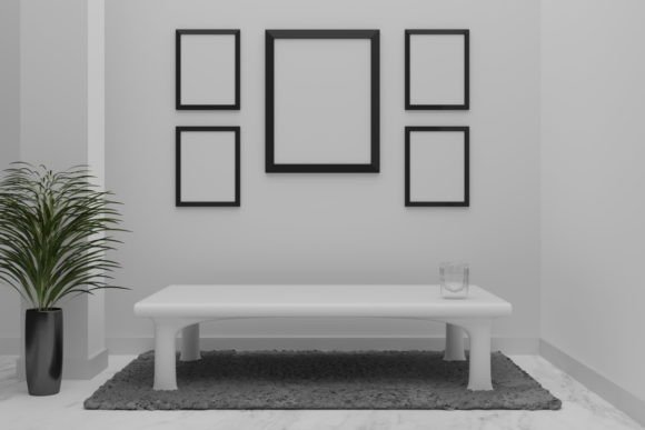 Frame Composition - Black Frame Mockup: A Smart Tool for Showcasing Your Designs