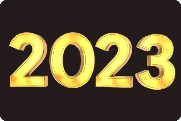 Happy New Year 2023 Text Gold 3D PNG: A Strategic Visual Asset for Professional and Creative Use