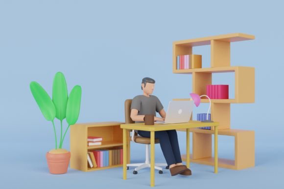 Home Office 3D Render: A Versatile Design Tool