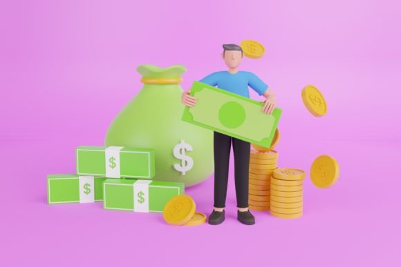 Money Saving Concept 3D Illustration: A Visual Tool for Financial Clarity