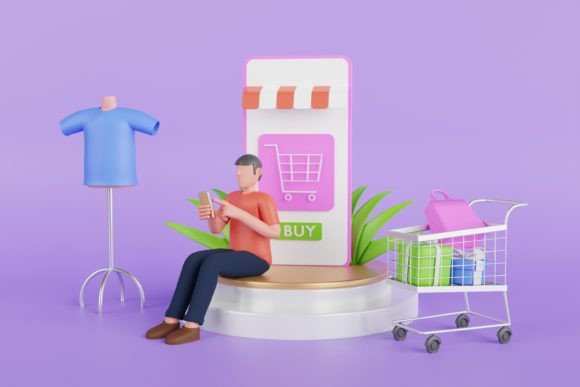 Online Shopping 3D Illustration: A Versatile Visual Tool for Modern Marketing and Design