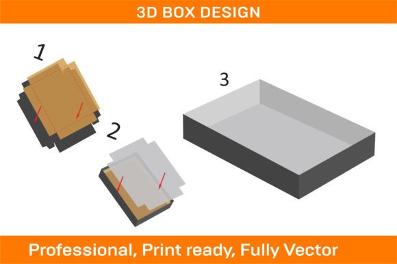 Rigid Tray Box, Rigid Inner Box Dieline