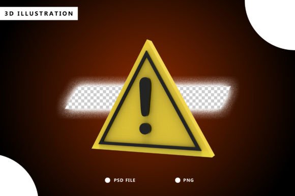 Yellow Triangle Warning Sign 3D Render: A Versatile Tool for Modern Design